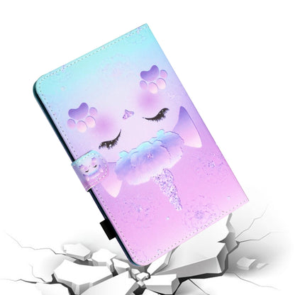 For Samsung Galaxy Tab A11 / A9 Coloured Drawing Stitching Flip PU Tablet Case with Sleep / Wake-up Function(Unicorn) by buy2fix