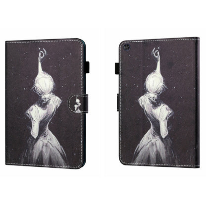 For Samsung Galaxy Tab A11 / A9 Coloured Drawing Stitching Flip PU Tablet Case with Sleep / Wake-up Function(Star Girl) by buy2fix