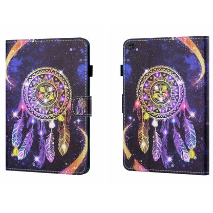 For Samsung Galaxy Tab A11 / A9 Coloured Drawing Stitching Flip PU Tablet Case with Sleep / Wake-up Function(Starry Sky Wind Chimes) by buy2fix