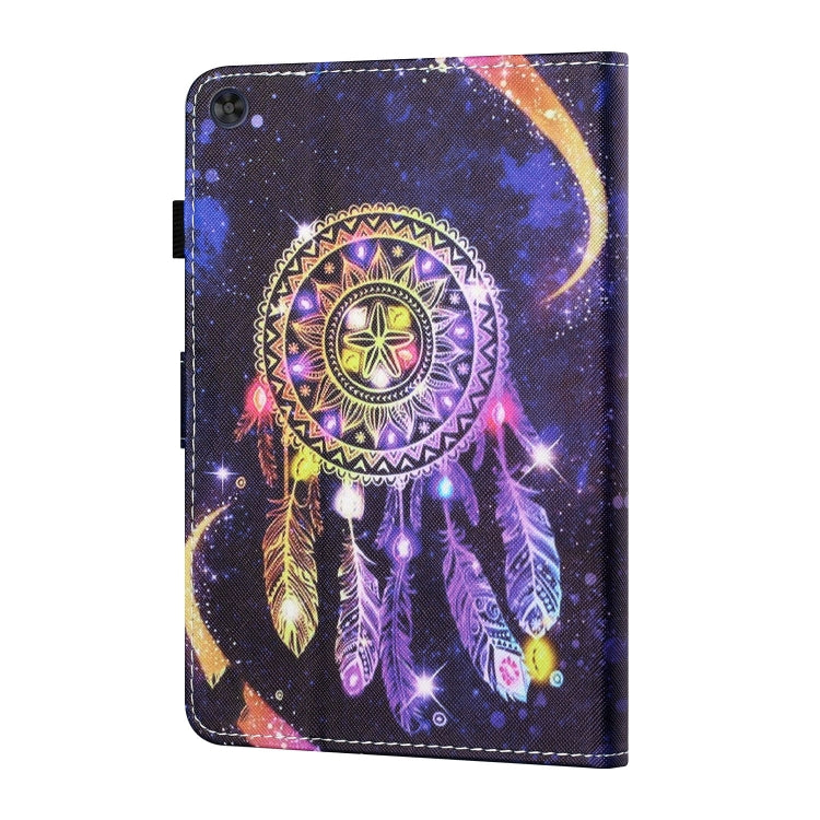 For Samsung Galaxy Tab A11 / A9 Coloured Drawing Stitching Flip PU Tablet Case with Sleep / Wake-up Function(Starry Sky Wind Chimes) by buy2fix