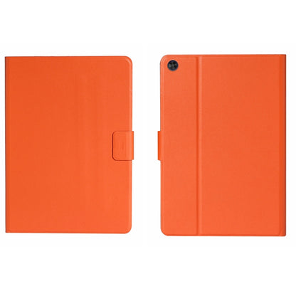 For Samsung Galaxy Tab A11 / A9 Pure Color PU Tablet Case with Sleep / Wake-up Function(Orange) by buy2fix