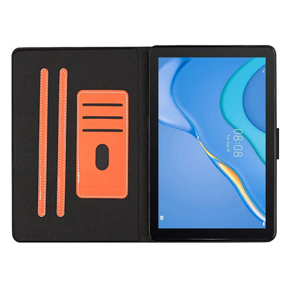 For Samsung Galaxy Tab A11 / A9 Pure Color PU Tablet Case with Sleep / Wake-up Function(Orange) by buy2fix