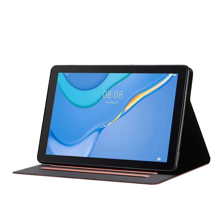 For Samsung Galaxy Tab A11 / A9 Pure Color PU Tablet Case with Sleep / Wake-up Function(Orange) by buy2fix