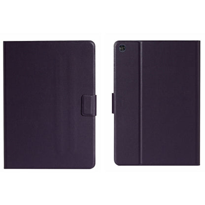 For Samsung Galaxy Tab A11 / A9 Pure Color PU Tablet Case with Sleep / Wake-up Function(Purple) by buy2fix