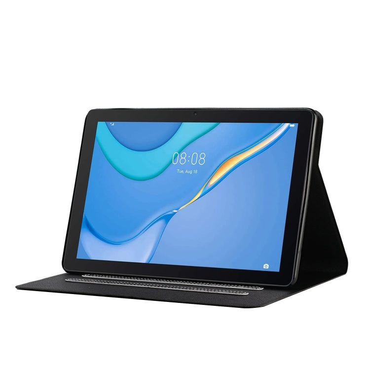 For Samsung Galaxy Tab A11 / A9 Pure Color PU Tablet Case with Sleep / Wake-up Function(Black) by buy2fix