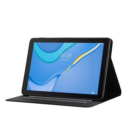 For Samsung Galaxy Tab A11 / A9 Pure Color PU Tablet Case with Sleep / Wake-up Function(Black) by buy2fix