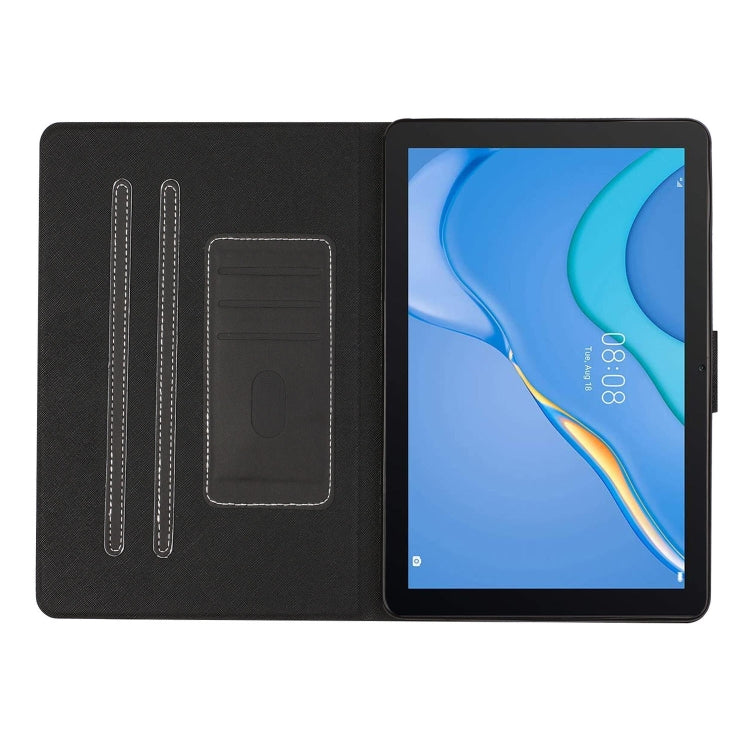 For Samsung Galaxy Tab A11 / A9 Pure Color PU Tablet Case with Sleep / Wake-up Function(Black) by buy2fix