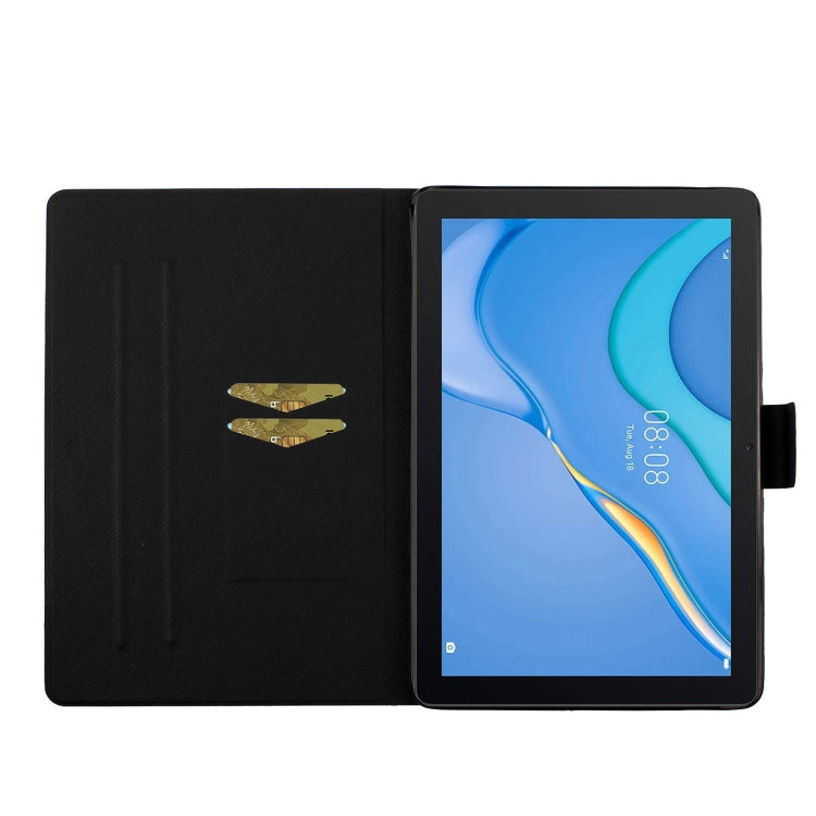 For Samsung Galaxy Tab A11+ / A9+ Voltage Coloured Drawing Smart PU Tablet Case with Sleep / Wake-up Function(LOVE) by buy2fix
