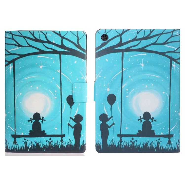 For Samsung Galaxy Tab A11+ / A9+ Voltage Coloured Drawing Smart PU Tablet Case with Sleep / Wake-up Function(Lovers) by buy2fix