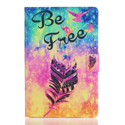 For Samsung Galaxy Tab A11+ / A9+ Voltage Coloured Drawing Smart PU Tablet Case with Sleep / Wake-up Function(Feather) by buy2fix