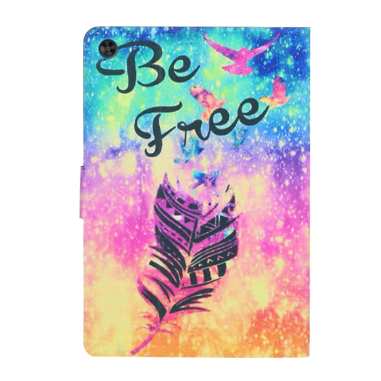 For Samsung Galaxy Tab A11+ / A9+ Voltage Coloured Drawing Smart PU Tablet Case with Sleep / Wake-up Function(Feather) by buy2fix