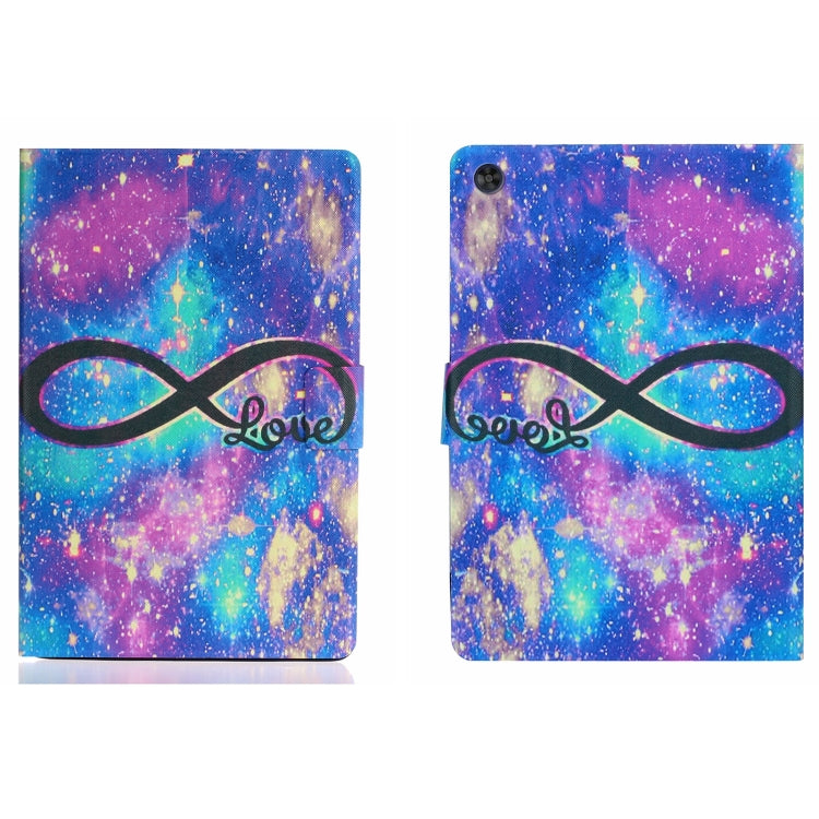 For Samsung Galaxy Tab A11 / A9 Voltage Coloured Drawing Smart PU Tablet Case with Sleep / Wake-up Function(LOVE) by buy2fix