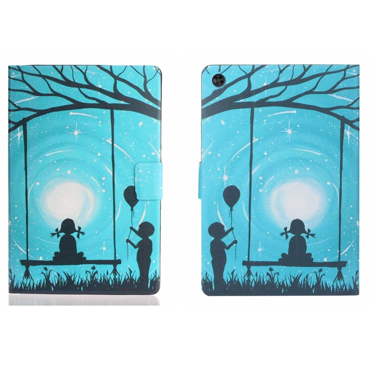 For Samsung Galaxy Tab A11 / A9 Voltage Coloured Drawing Smart PU Tablet Case with Sleep / Wake-up Function(Lovers) by buy2fix