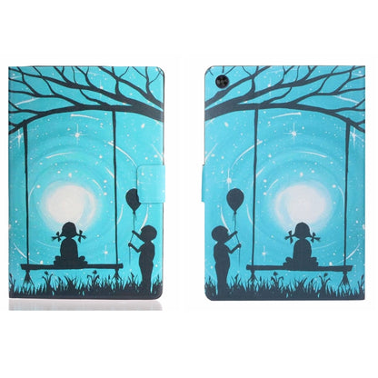 For Samsung Galaxy Tab A11 / A9 Voltage Coloured Drawing Smart PU Tablet Case with Sleep / Wake-up Function(Lovers) by buy2fix