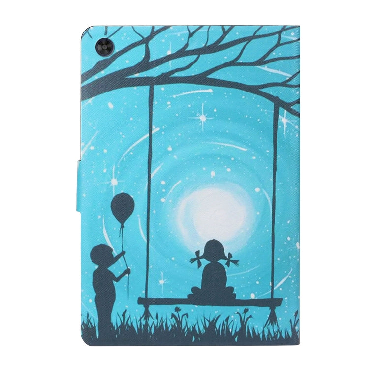 For Samsung Galaxy Tab A11 / A9 Voltage Coloured Drawing Smart PU Tablet Case with Sleep / Wake-up Function(Lovers) by buy2fix