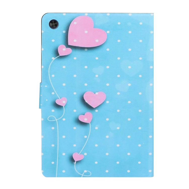 For Samsung Galaxy Tab A11 / A9 Voltage Coloured Drawing Smart PU Tablet Case with Sleep / Wake-up Function(Love Balloons) by buy2fix