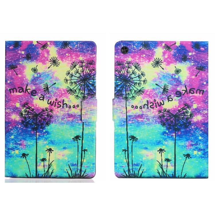 For Samsung Galaxy Tab A11 / A9 Voltage Coloured Drawing Smart PU Tablet Case with Sleep / Wake-up Function(Dandelion) by buy2fix