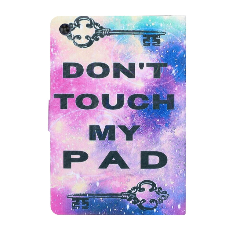 For Samsung Galaxy Tab A11 / A9 Voltage Coloured Drawing Smart PU Tablet Case with Sleep / Wake-up Function(Dont Touch My Pad) by buy2fix