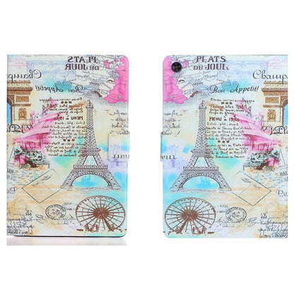 For Samsung Galaxy Tab A11 / A9 Voltage Coloured Drawing Smart PU Tablet Case with Sleep / Wake-up Function(Iron Tower) by buy2fix