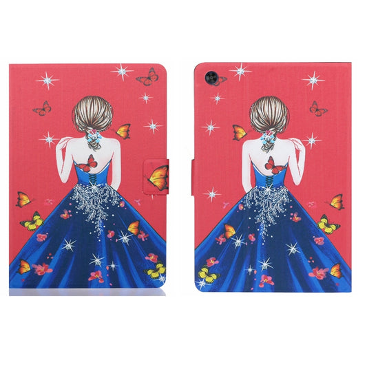 For Samsung Galaxy Tab A11+ / A9+ Voltage Coloured Drawing Smart PU Tablet Case with Sleep / Wake-up Function(Girl Back) by buy2fix