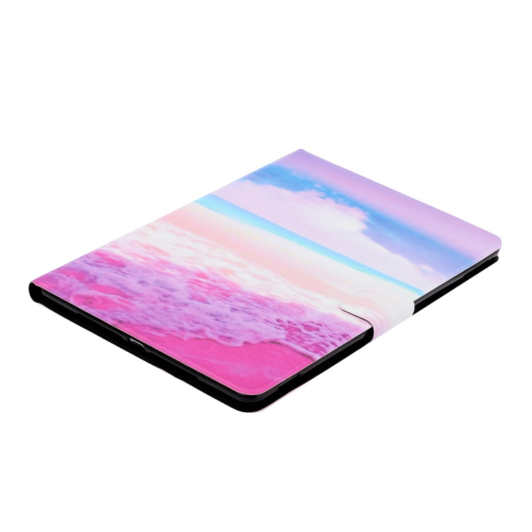 For Samsung Galaxy Tab A11+ / A9+ Voltage Coloured Drawing Smart PU Tablet Case with Sleep / Wake-up Function(Pink Beach) by buy2fix