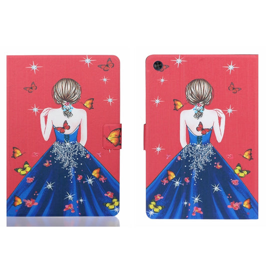 For Samsung Galaxy Tab A11 / A9 Voltage Coloured Drawing Smart PU Tablet Case with Sleep / Wake-up Function(Girl Back) by buy2fix