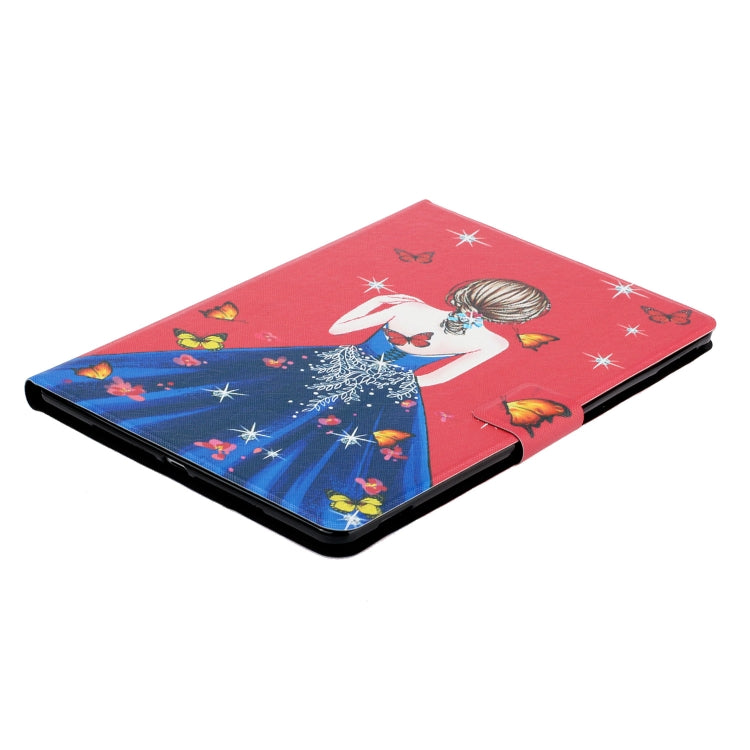 For Samsung Galaxy Tab A11 / A9 Voltage Coloured Drawing Smart PU Tablet Case with Sleep / Wake-up Function(Girl Back) by buy2fix