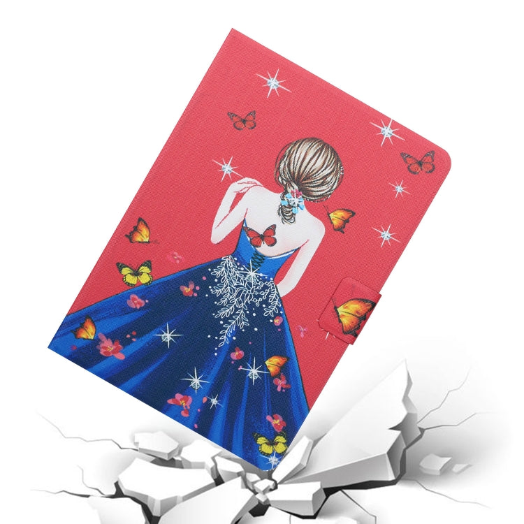 For Samsung Galaxy Tab A11 / A9 Voltage Coloured Drawing Smart PU Tablet Case with Sleep / Wake-up Function(Girl Back) by buy2fix