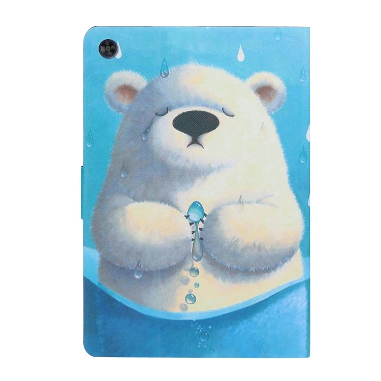 For Samsung Galaxy Tab A11 / A9 Voltage Coloured Drawing Smart PU Tablet Case with Sleep / Wake-up Function(Polar Bear) by buy2fix