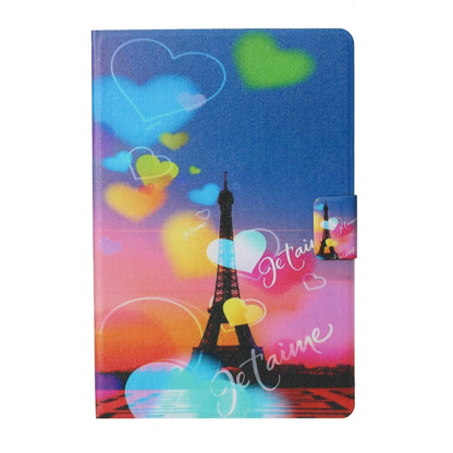 For Samsung Galaxy Tab A11+ / A9+ Voltage Coloured Drawing Smart PU Tablet Case with Sleep / Wake-up Function(Romantic Tower) by buy2fix