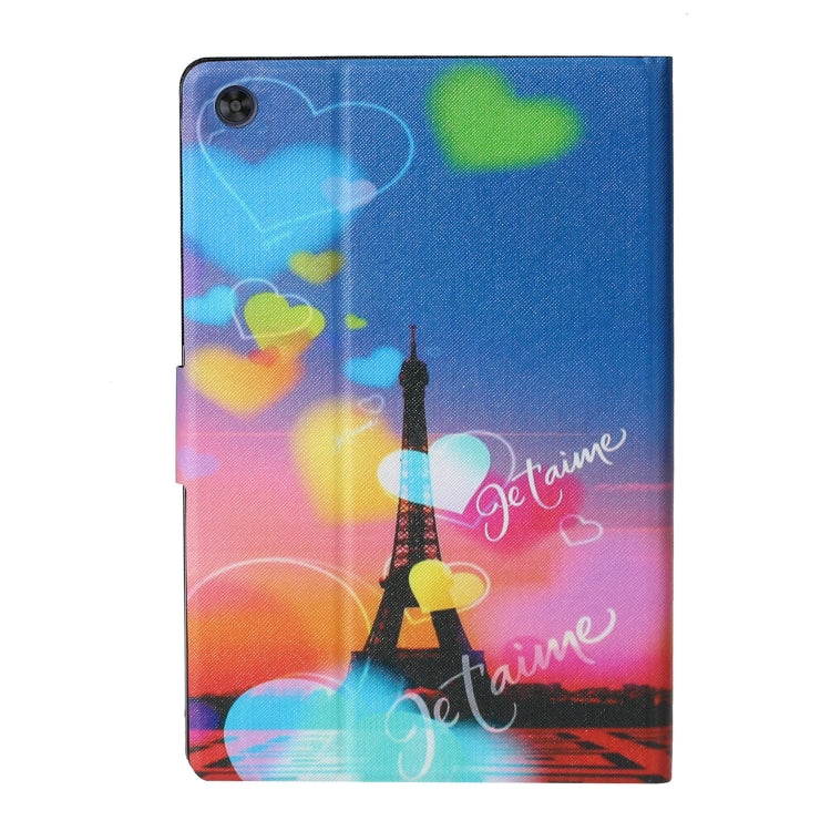 For Samsung Galaxy Tab A11+ / A9+ Voltage Coloured Drawing Smart PU Tablet Case with Sleep / Wake-up Function(Romantic Tower) by buy2fix