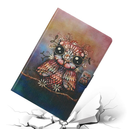 For Samsung Galaxy Tab A11+ / A9+ Voltage Coloured Drawing Smart PU Tablet Case with Sleep / Wake-up Function(Owl) by buy2fix