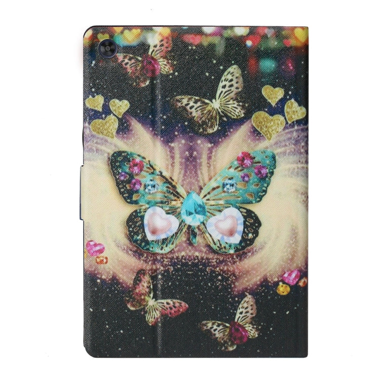 For Samsung Galaxy Tab A11+ / A9+ Voltage Coloured Drawing Smart PU Tablet Case with Sleep / Wake-up Function(Butterflies) by buy2fix