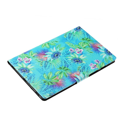 For Samsung Galaxy Tab A11+ / A9+ Voltage Coloured Drawing Smart PU Tablet Case with Sleep / Wake-up Function(Flowers) by buy2fix