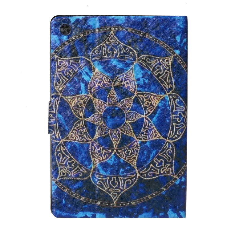 For Samsung Galaxy Tab A11+ / A9+ Voltage Coloured Drawing Smart PU Tablet Case with Sleep / Wake-up Function(Blue Mandala) by buy2fix