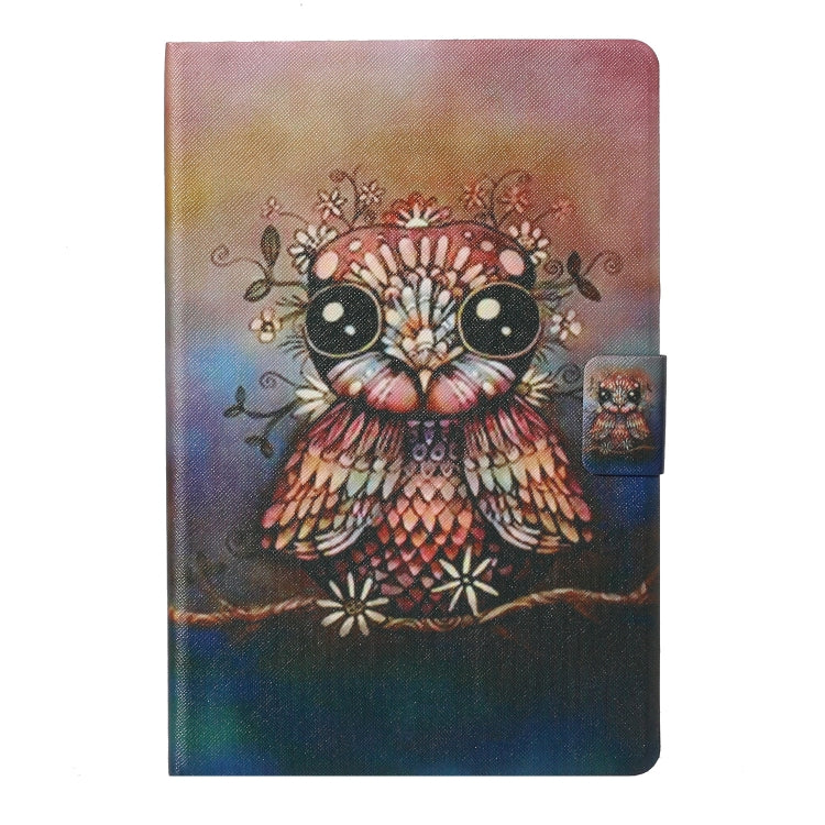 For Samsung Galaxy Tab A11 / A9 Voltage Coloured Drawing Smart PU Tablet Case with Sleep / Wake-up Function(Owl) by buy2fix