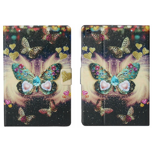 For Samsung Galaxy Tab A11 / A9 Voltage Coloured Drawing Smart PU Tablet Case with Sleep / Wake-up Function(Butterflies) by buy2fix