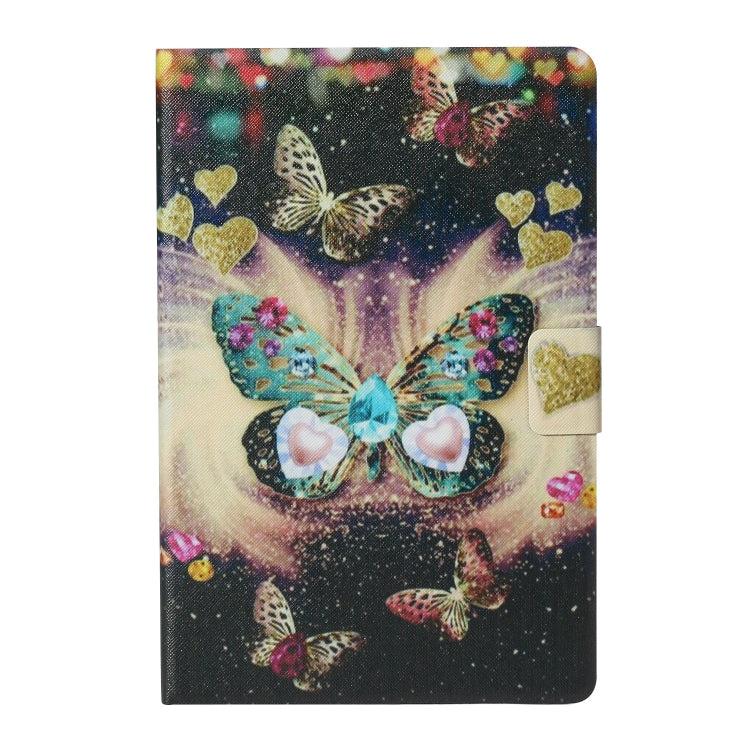 For Samsung Galaxy Tab A11 / A9 Voltage Coloured Drawing Smart PU Tablet Case with Sleep / Wake-up Function(Butterflies) by buy2fix