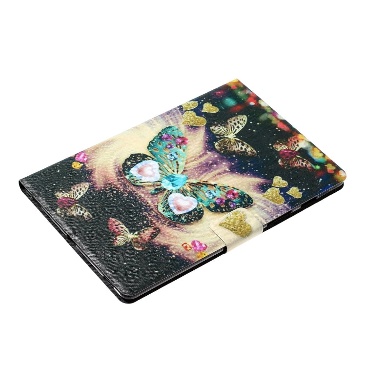 For Samsung Galaxy Tab A11 / A9 Voltage Coloured Drawing Smart PU Tablet Case with Sleep / Wake-up Function(Butterflies) by buy2fix