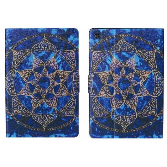 For Samsung Galaxy Tab A11 / A9 Voltage Coloured Drawing Smart PU Tablet Case with Sleep / Wake-up Function(Blue Mandala) by buy2fix