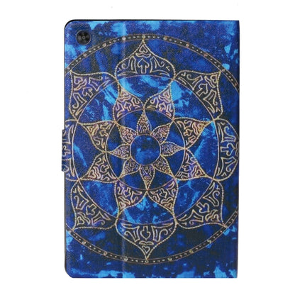 For Samsung Galaxy Tab A11 / A9 Voltage Coloured Drawing Smart PU Tablet Case with Sleep / Wake-up Function(Blue Mandala) by buy2fix