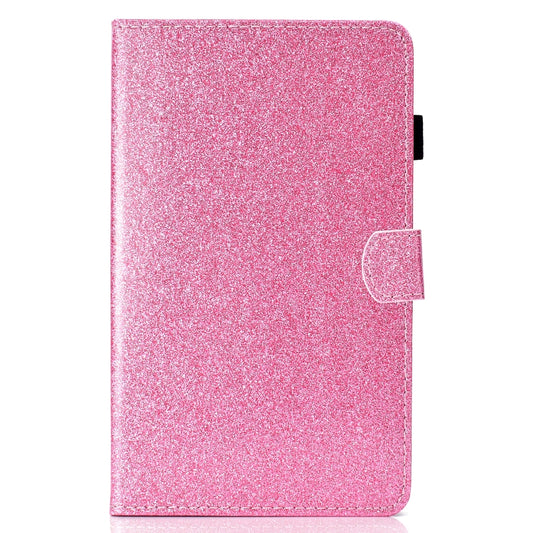 For Samsung Galaxy Tab A11+ / A9+ Glitter Powder Smart PU Tablet Case with Sleep / Wake-up Function(Pink) by buy2fix