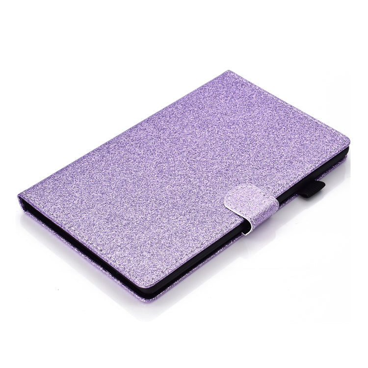 For Samsung Galaxy Tab A11+ / A9+ Glitter Powder Smart PU Tablet Case with Sleep / Wake-up Function(Purple) by buy2fix