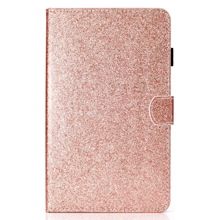 For Samsung Galaxy Tab A11+ / A9+ Glitter Powder Smart PU Tablet Case with Sleep / Wake-up Function(Rose Gold) by buy2fix
