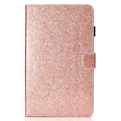 For Samsung Galaxy Tab A11+ / A9+ Glitter Powder Smart PU Tablet Case with Sleep / Wake-up Function(Rose Gold) by buy2fix