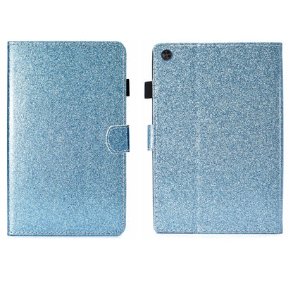 For Samsung Galaxy Tab A11+ / A9+ Glitter Powder Smart PU Tablet Case with Sleep / Wake-up Function(Blue) by buy2fix