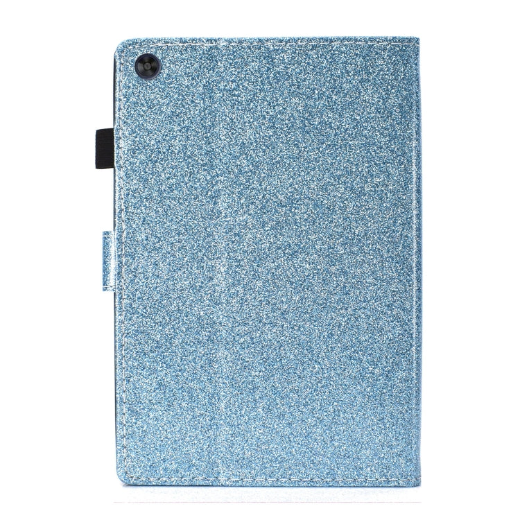 For Samsung Galaxy Tab A11+ / A9+ Glitter Powder Smart PU Tablet Case with Sleep / Wake-up Function(Blue) by buy2fix