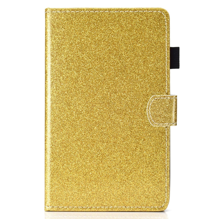 For Samsung Galaxy Tab A11+ / A9+ Glitter Powder Smart PU Tablet Case with Sleep / Wake-up Function(Gold) by buy2fix