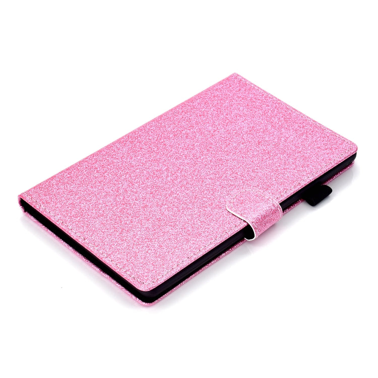 For Samsung Galaxy Tab A11 / A9 Glitter Powder Smart PU Tablet Case with Sleep / Wake-up Function(Pink) by buy2fix
