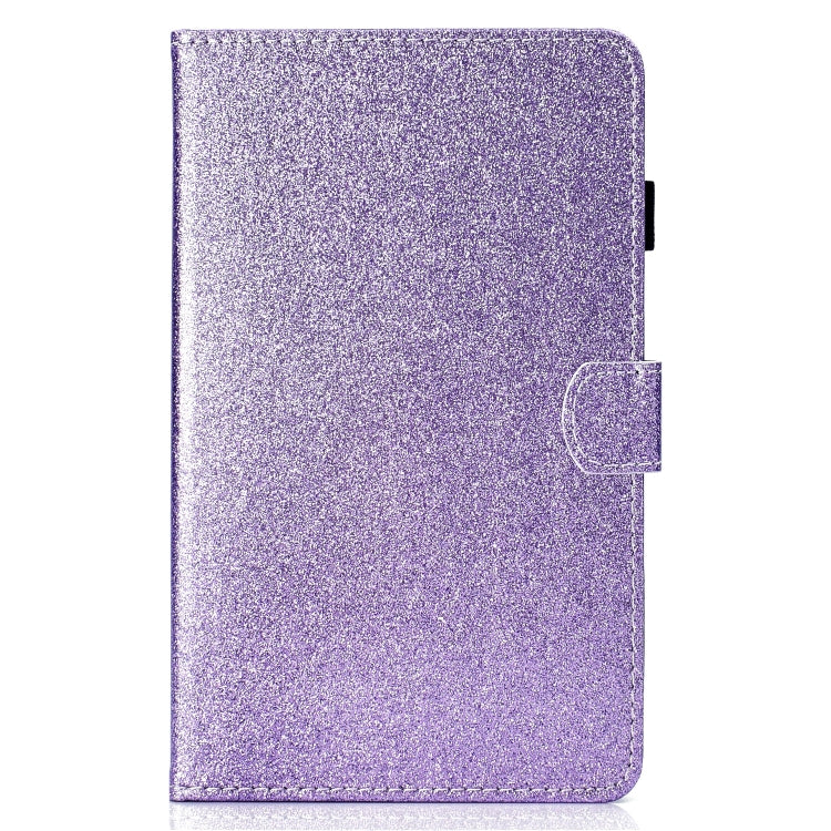 For Samsung Galaxy Tab A11 / A9 Glitter Powder Smart PU Tablet Case with Sleep / Wake-up Function(Purple) by buy2fix